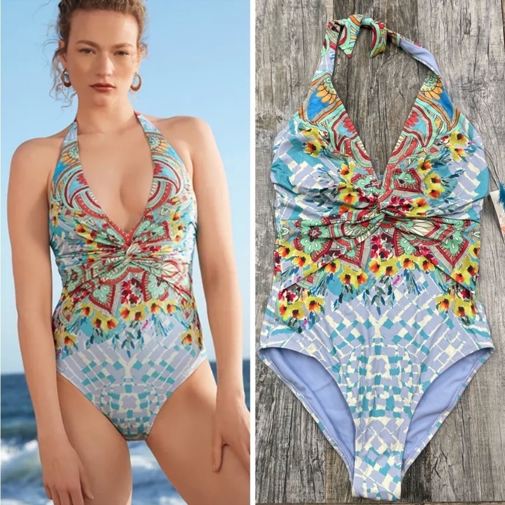 Johnny Was Elena Twist One Piece Swimsuit
